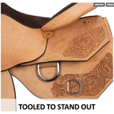 New! Billy Royal® Elite Tooled Roughout Work Saddle - Country Scene Saddlery and Pet Supplies