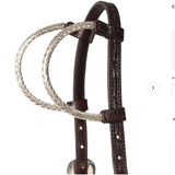 New! Billy Royal® Flat Ferrule Two Ear Silver Show Headstall II