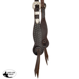 New! Billy Royal® Limited Edition Basketweave Shaped Cheek Two-Ear Ranch Headstall - spur strap