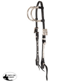 New! Billy Royal® Mesquite Two Ear Silver Show Headstall II - Black