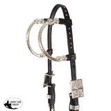 New! Billy Royal® Mesquite Two Ear Silver Show Headstall II - Black