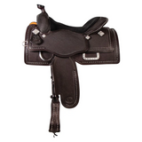 New! Billy Royal® Studded Basketweave Show Saddle DARK - Country Scene Saddlery and Pet Supplies