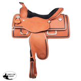 New! Billy Royal® Studded Basketweave Show Saddle DARK - Country Scene Saddlery and Pet Supplies