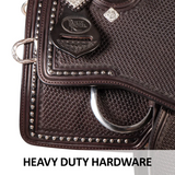 New! Billy Royal® Studded Basketweave Show Saddle DARK - Country Scene Saddlery and Pet Supplies