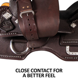 New! Billy Royal® Studded Basketweave Show Saddle DARK - Country Scene Saddlery and Pet Supplies