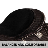 New! Billy Royal® Studded Basketweave Show Saddle DARK - Country Scene Saddlery and Pet Supplies