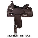 New! Billy Royal® Studded Basketweave Show Saddle DARK - Country Scene Saddlery and Pet Supplies