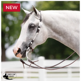 New! Billy Royal® Two-Ear Award Silver Show Headstall II- Dark Oil