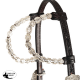 New! Billy Royal® Two-Ear Award Silver Show Headstall II- Dark Oil