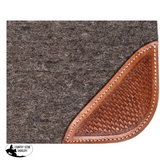 New! Billy Royal® Wool Felt Western Pad with Leather Tooling - Country Scene Saddlery and Pet Supplies