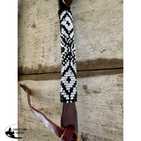 New! Black And White Beaded One Eared Bridle - Country Scene Saddlery and Pet Supplies