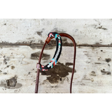 New! Black Arrow Beaded One Eared Bridle spur strap