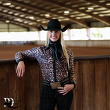 New! BLACK LEOPARD PERFORMANCE RODEO SHIRT - Country Scene Saddlery and Pet Supplies