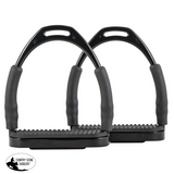 NEW! Black Powder Coated Stainless Steel Jointed Irons Black / 4.1/2 Dressage Saddle