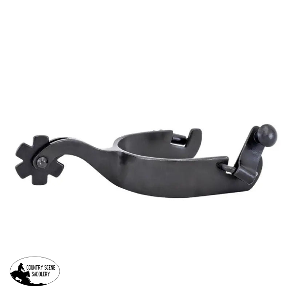 New! Black Satin Gooseneck Spurs Large