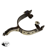 Black Steel Spurs W/Hand Carved German Silver Ladies