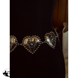 New! Breakin’ Hearts Concho Belt / SILVER
