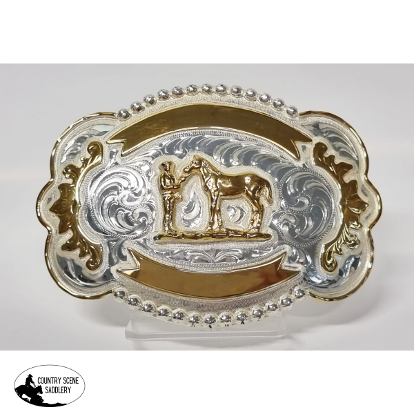 New! Buckle Fancy Oval Halter Horse Belt Buckle