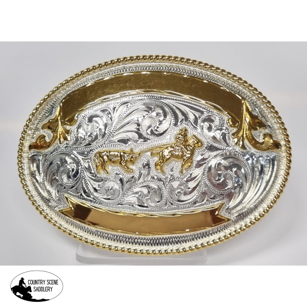 New! Buckle Large Oval Heading Belt Buckle
