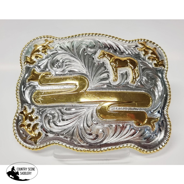 New! Buckle Plain Square Standing Horse Belt Buckle