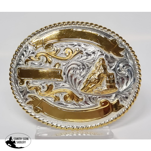 New! Buckle Small 3 Ribbon Barrel Racing Belt Buckle