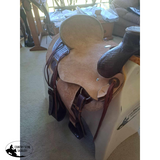 New! Buffalo Saddlery Rugged Outlaw Natural Roughout Roper Style Saddle - 16 Inch - Country Scene Saddlery and Pet Supplies