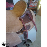 New! Buffalo Saddlery Rugged Outlaw Natural Roughout Roper Style Saddle - 16 Inch - Country Scene Saddlery and Pet Supplies