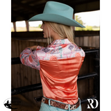 New! CANYON ROSE SATIN MESH PERFORMANCE RODEO SHIRT - Country Scene Saddlery and Pet Supplies