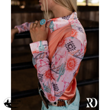 New! CANYON ROSE SATIN MESH PERFORMANCE RODEO SHIRT Western Style