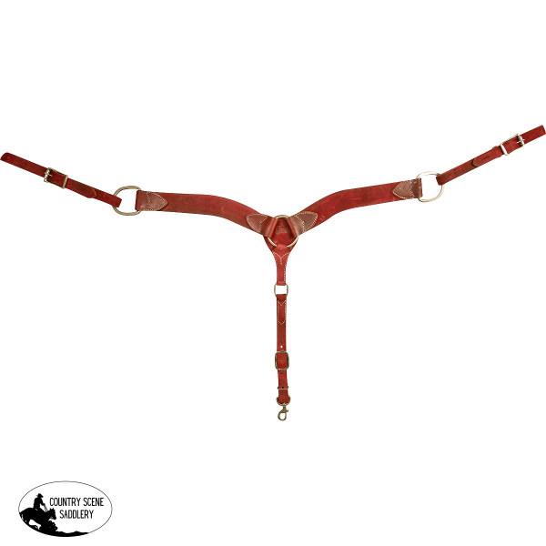 Cashel 2″ Latigo Breastcollar Rough Out Breastplate