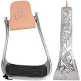 New! Cashel Aluminum Slanted Stirrups Engraved 2.5″ - Country Scene Saddlery and Pet Supplies
