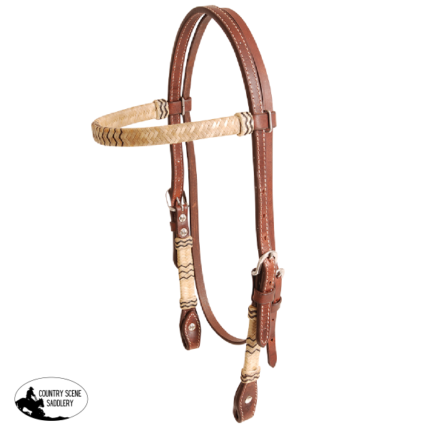 New! Cashel Broadband Headstall Full Rawhide Detail Full/Cob Bridles & Accessories