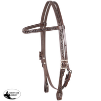 New!Cashel Browband Headstall Chocolate With Snake Stamp Bridles & Accessories