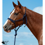 NEW! Cashel Flat Braid Rope Halter & Lead 9′ blue halters
