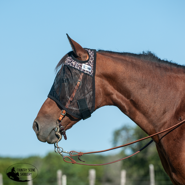 New! Cashel Quiet Ride Fly Mask – Standard Leopard Print Horse Masks