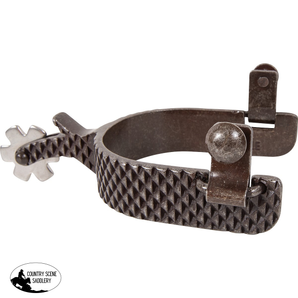 New! Classic Equine Ladies Spurs Rasp Design 1″ Band 2″ Shank Spur