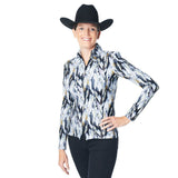 Claudette Show Blouse, Olive. - Country Scene Saddlery and Pet Supplies