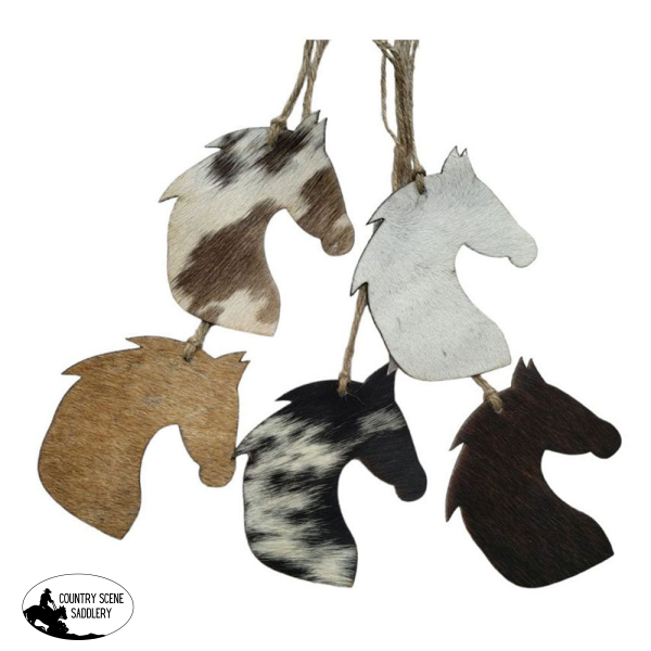 New! Cowhide Western Leather Christmas Ornaments - Horse Head One ornament Christmas Stocking