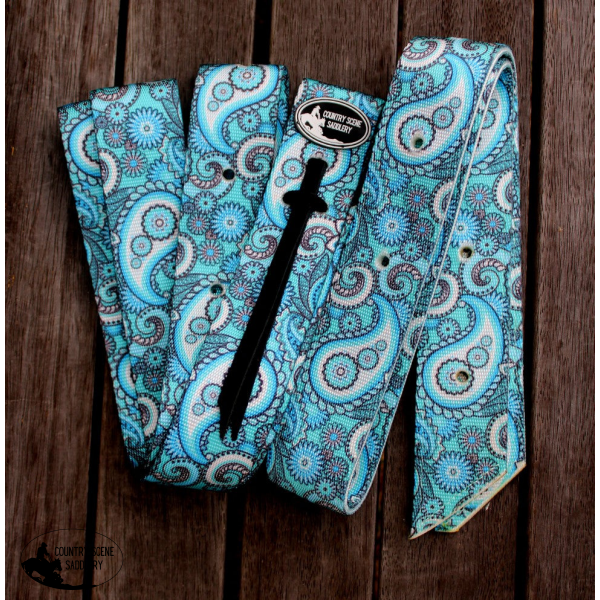 New! Css Turquoise Paisley Latigo Set.