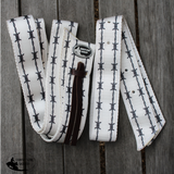 New! CSS White Barbwire Latigo Set
