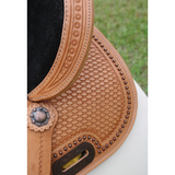 New! CSSB18 Basket Tooled Barrel Saddle - Country Scene Saddlery and Pet Supplies