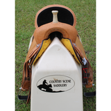 New! CSSB18 Basket Tooled Barrel Saddle - Country Scene Saddlery and Pet Supplies