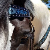 CSS Blue Diamond Inlay Tackset- Chocolate Leather - Country Scene Saddlery and Pet Supplies