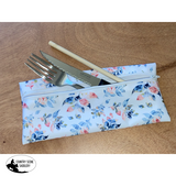 New! Cutlery Bags - Pastel Leaves - Homewares