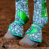 New! DADDY’S MONEY WITH SPARKLE VELCRO BELL BOOTS MED Bell boots