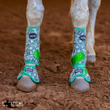 New! DADDY’S MONEY WITH SPARKLE VELCRO SPLINT BOOTS (PAIR) MEDIUM / FRONT Splint Boots