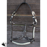 New! Dark Oil Average Horse size leather show halter Horse One Eared Western Bridles