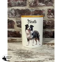 New! Dog Treat Canister - Border Collie Homewares