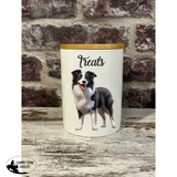 New! Dog Treat Canister - Border Collie - Country Scene Saddlery and Pet Supplies