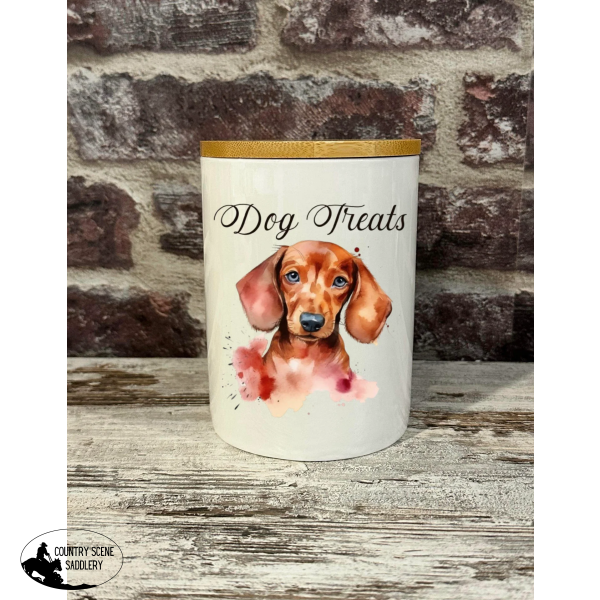 New! Dog Treat Canister - Dachshund Homewares